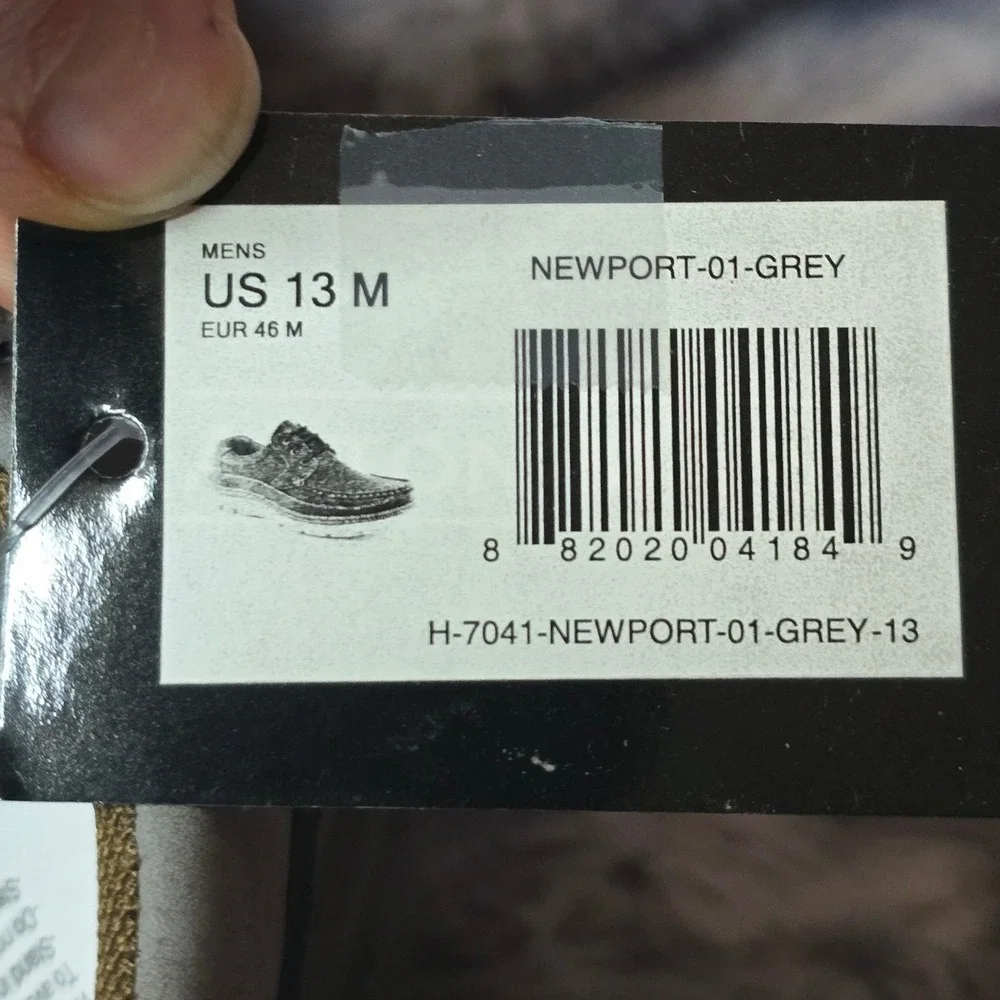 NWT Aston Marc Newport Mens Grey‎ Boat Shoes Moccasins Size 13